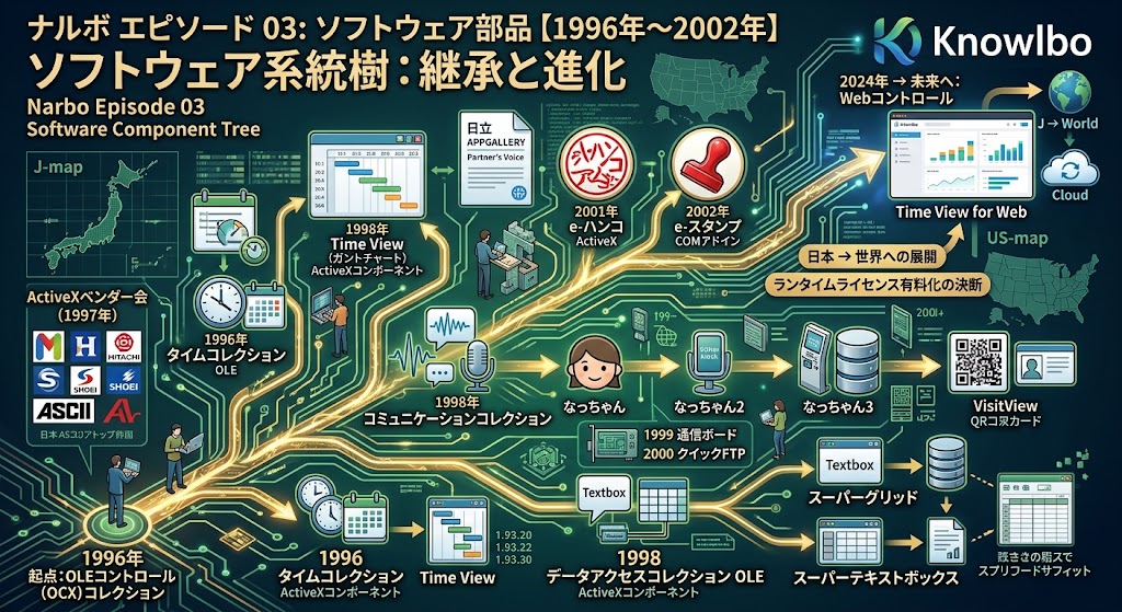 【サイドビュー】03‐ソフトウェア部品（1996年~2002年）のイメージ