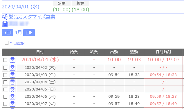 メンバ別（月単位）イメージ1